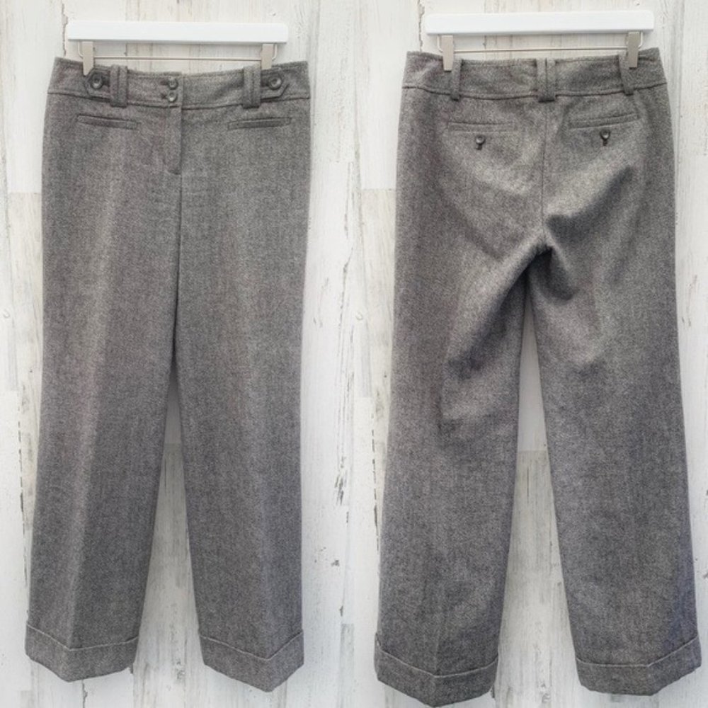 Ann Taylor Signature Wool Blend Wide Leg Trousers
